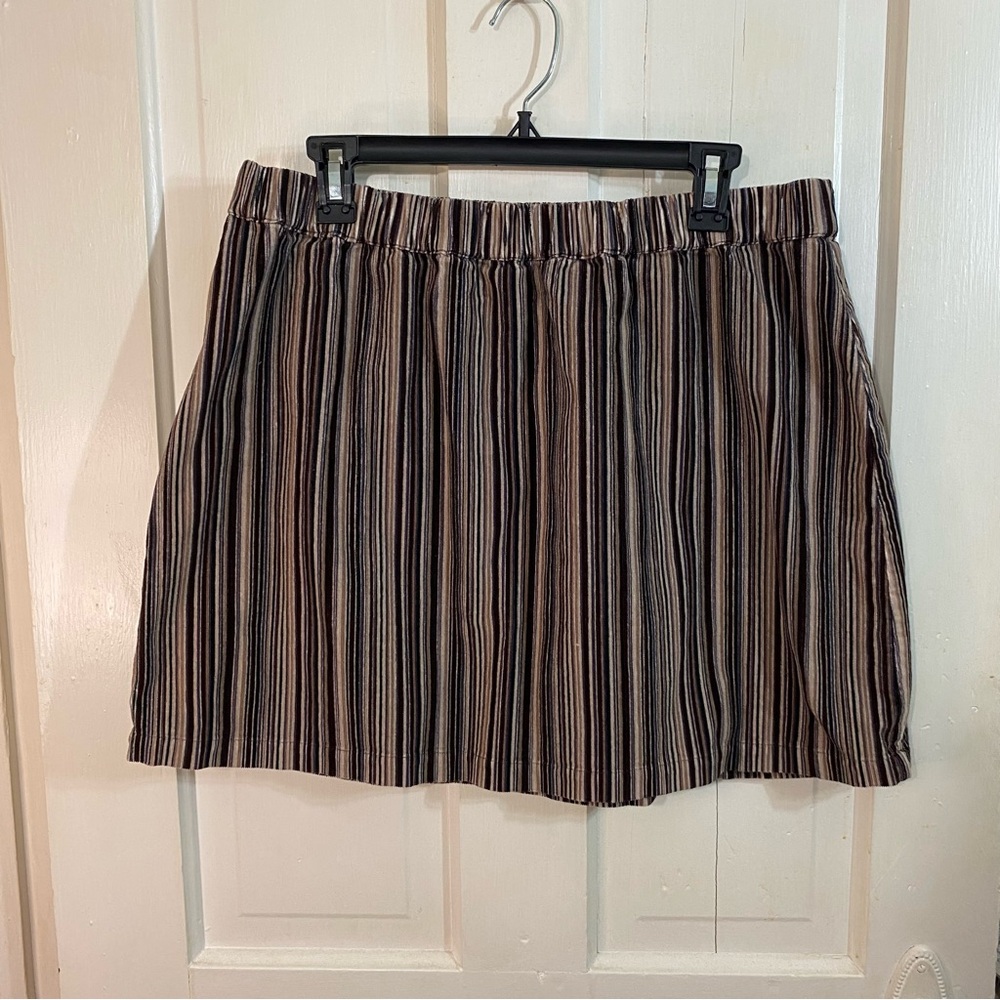 AMERICAN EAGLE OUTFITTERS | AEO Brown Striped Skirt
